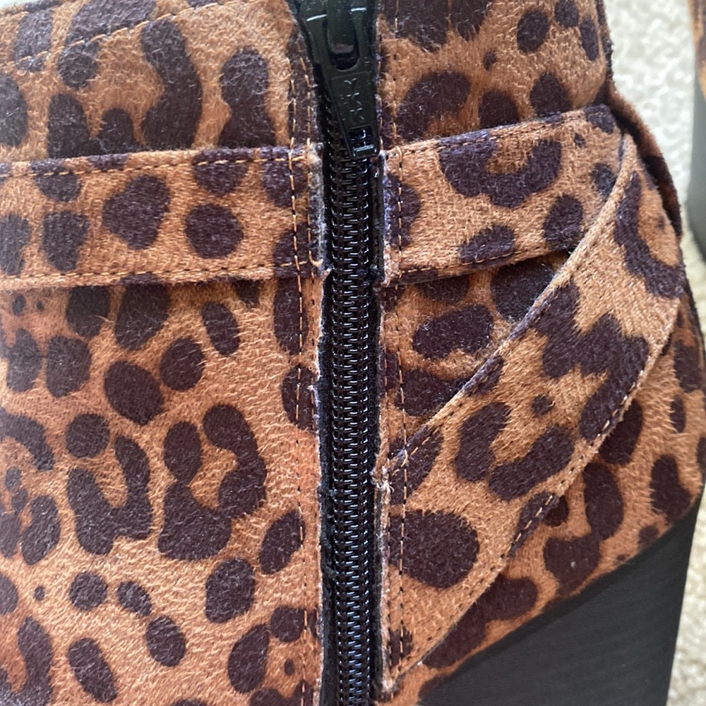 Time And Tru Cheetah/Leopard Print Booties Size 7… - image 6